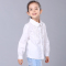 女童长袖衬衫春秋装5宝宝白色开衫6女学生7中大童装8-9岁儿童衬衣