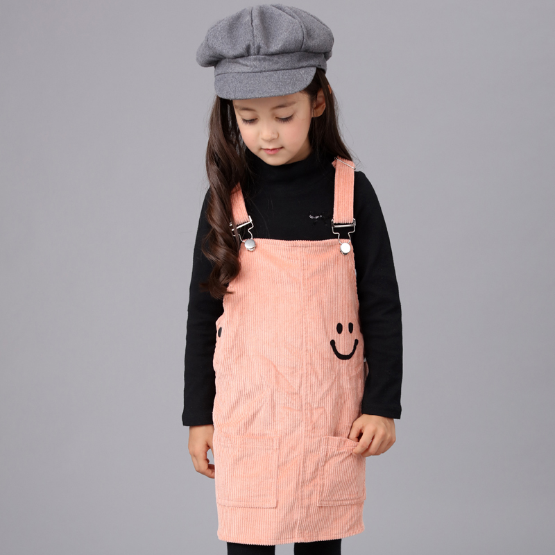 童装女童背带裙8春秋装2016新款中大童韩版时尚9灯芯绒儿童连衣裙