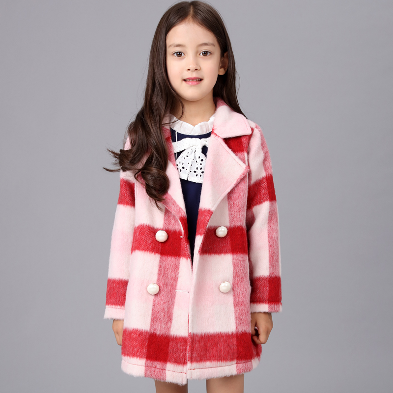 女童呢大衣5春秋装6宝宝中长款呢子8中大童装9岁韩版儿童毛呢外套