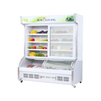 穗凌(SUILING)DLCD-16J麻辣烫商用展示柜保鲜冰柜冷冻冷藏双温玻璃门立式水果冰箱