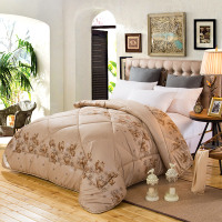 澳尔天奴家纺西域风情磨毛印花驼毛被保暖舒适贴身被芯冬被被子床上用品