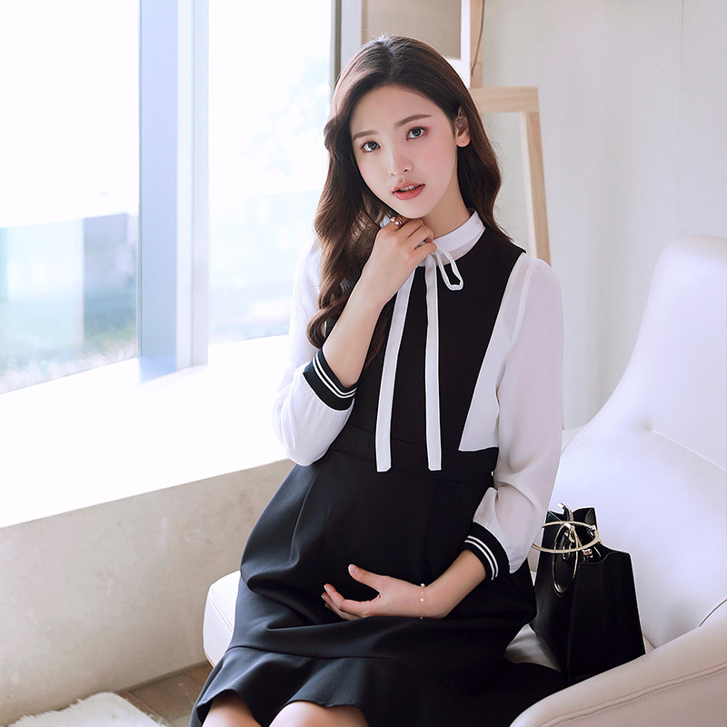 孕妇连衣裙中长款孕妇装春装2017新款春款俩件套上衣女春秋韩版夏