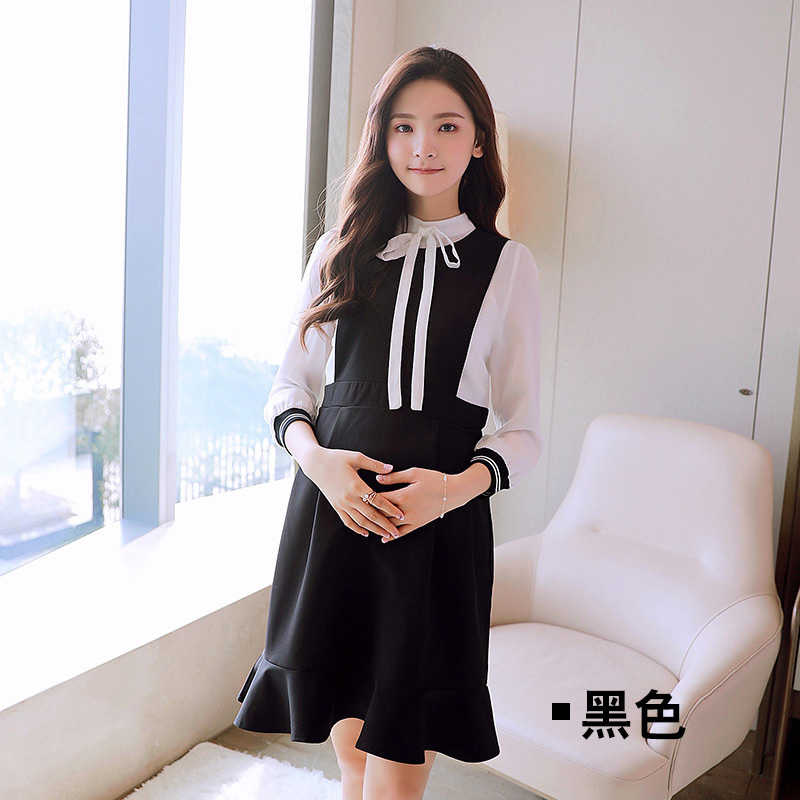 孕妇连衣裙中长款孕妇装春装2017新款春款俩件套上衣女春秋韩版夏