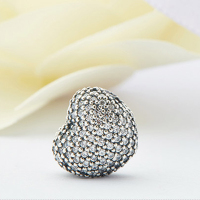 潘多拉 PANDORA 镶钻心形银色固定扣串珠791427CZ