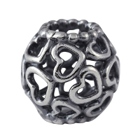 潘多拉PANDORA-银色银质爱心镂空串饰 790964