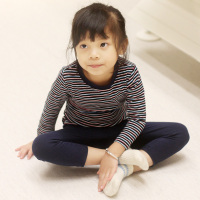 儿童睡衣套装韩版男童女童条纹秋衣秋裤宝宝家居服打底裤