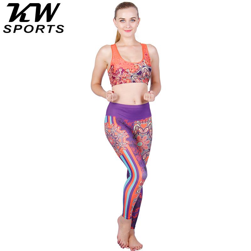 KW SPORTS 经典女士瑜伽服套装秋冬季户外yoga舞蹈瑜珈练功服背心图片