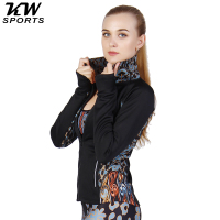 KW SPORTS 透气速干健身外套女弹力跑步衣冬季长袖瑜伽服夹克上衣