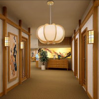吊扇灯餐厅客厅卧室现代简约北欧风格灯具实木原木日式吊灯