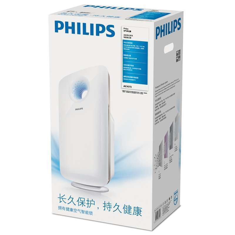 飞利浦（PHILIPS） 空气净化器 AC4372 家用卧室高效过滤去除甲醛除烟除尘雾霾