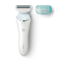 飞利浦（Philips）电动剃毛器 脱毛器 女士充电式剃毛器全身水洗 BRL130/00天际蓝-1个配件 干剃型