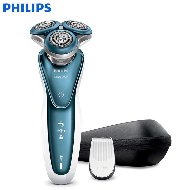 飞利浦(Philips)电动剃须刀 S7370/12 男士电动刮胡刀 干湿两用 三刀头 全身水洗 充电旋转式刮胡刀