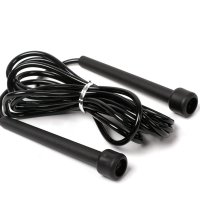 普罗 跳绳 家用专业健身超快超轻耐磨 手柄360度顺畅旋转 2米黑色