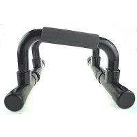 普罗 俯卧撑支架 伏地挺身架加粗加厚钢管防滑支撑架胸肌腹肌架不对称工字 黑灰色 push up bar