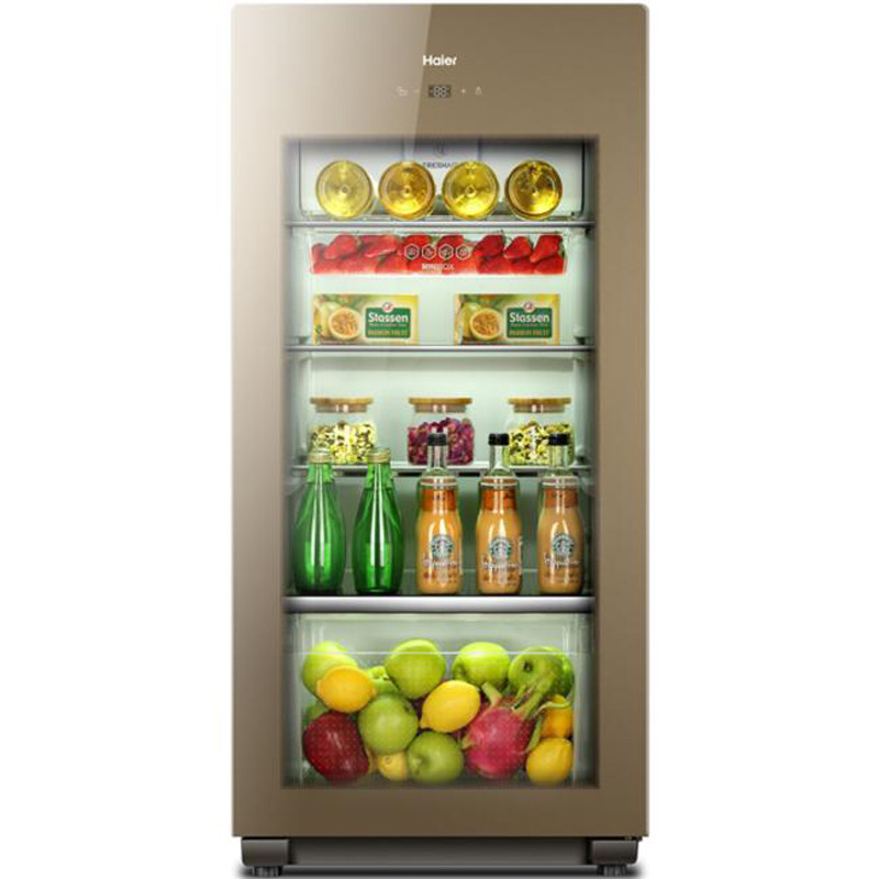 海尔(Haier) LC-137J冰吧137升L多温区离子刹菌智感保湿风直冷电子控温自动除露冷藏立式单门酒柜