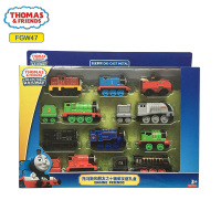 费雪托马斯和朋友合金小火车头男孩轨道车小火车儿童套装玩具火车模型-10件友谊礼盒套装FGW47