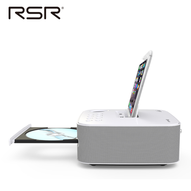 RSR DD515苹果充电底座iphone7/8迷你组合音响床头闹钟桌面音箱