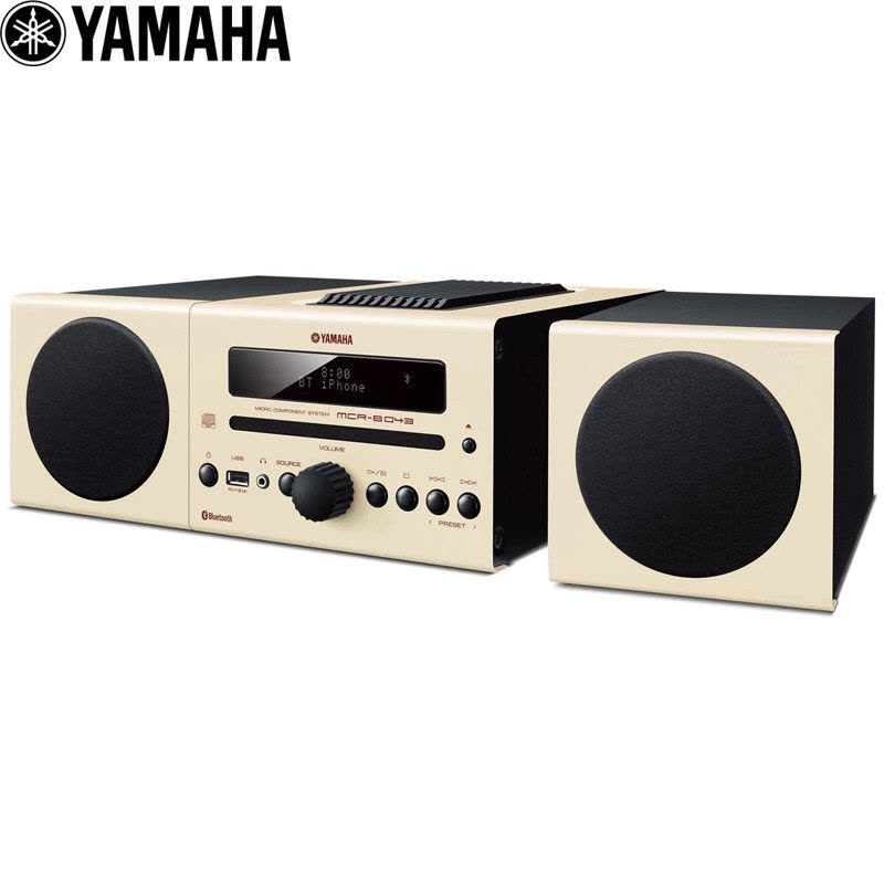 Yamaha/雅马哈 MCR-B043 蓝牙CD无线桌面组合音响家用低音炮音箱 米黄图片