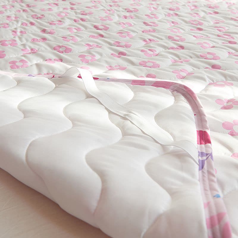 席梦思保护垫床垫1.5m床 磨毛布床褥子双人1.8m床 可机洗四角绑带图片