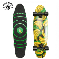BM 香蕉木头公路版四轮滑板防滑耐磨透明淋砂滑板新手男女单翘