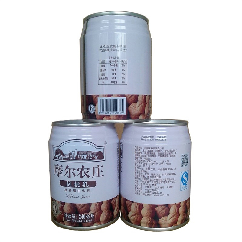 摩尔农庄 核桃乳植物蛋白饮料240ml*12罐 云南摩尔农庄