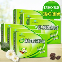 6盒套餐]江中牌 胖大海菊花乌梅桔红糖2g*12粒*6盒 清咽润喉