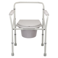 鱼跃 医用助行器H023B坐厕椅型 可折叠 不锈钢 老年人坐便器座厕椅 马桶凳
