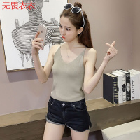 无畏衣衣精品女装2020夏女装新款韩版百搭显瘦性感针织亮丝吊带背心T恤针织衫女