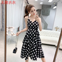 无畏衣衣2020新款女夏装度假风性感裙子波点长裙吊带连衣裙仙女蛋糕裙