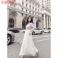 无畏衣衣气质晚礼服长裙2019新款高贵宴会长款v领亮片显瘦年会主持人