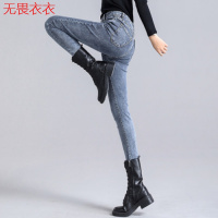 无畏衣衣优质版牛仔裤女修身显瘦脚2020年新款秋季高腰紧身蓝色铅笔长裤子