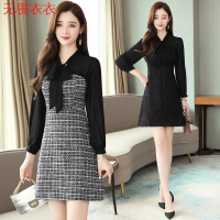 无畏衣衣长袖连衣裙新款秋冬个子轻熟风女装chic韩版气质显瘦雪纺裙