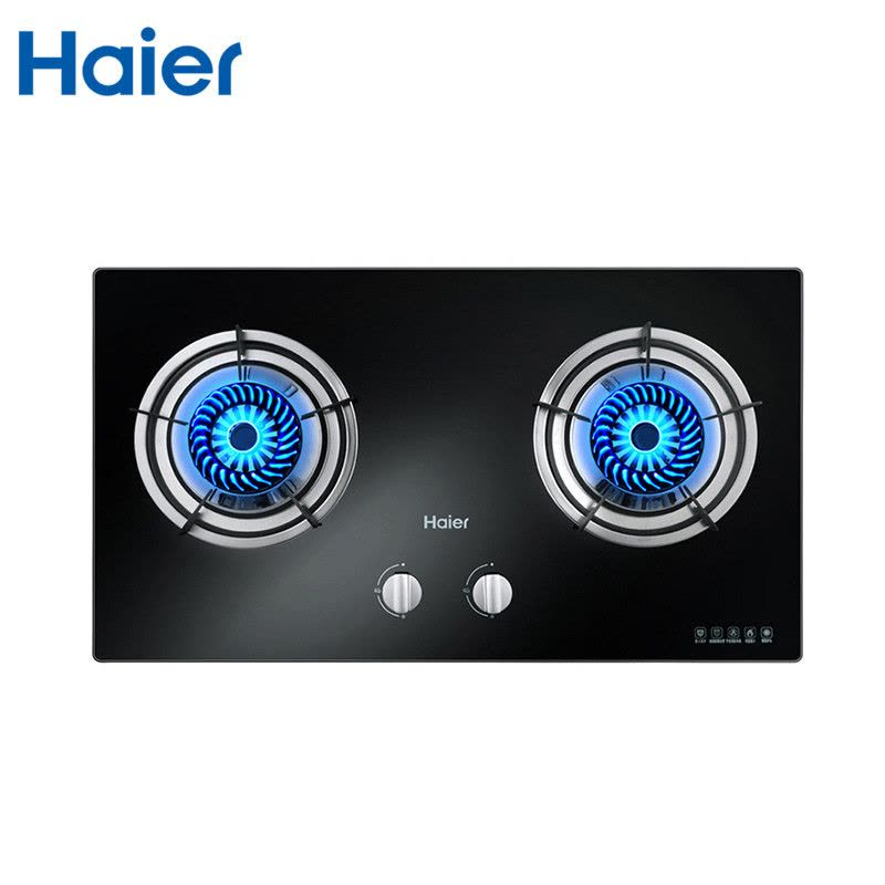 海尔（Haier）JZT-QE636B(12T) 钢化玻璃嵌入式燃气灶（天然气）图片