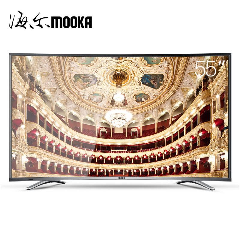 海尔（Haier）模卡MOOKA 55Q3M 55英寸智能曲面电视 三星液晶屏图片