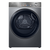 海尔HGS100-356热泵式烘干机极夜灰10kg大容量低噪前开变频设计