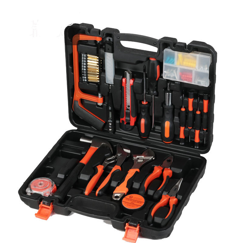 家用五金工具组套车载手动工具套装装修工具箱带钳子扳手内六角