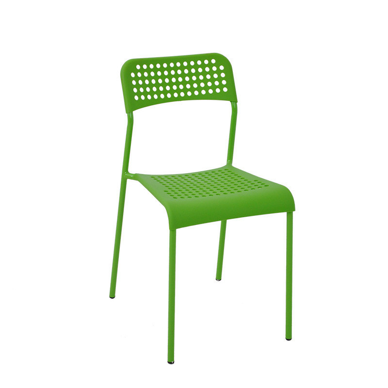 现代简约椅子时尚创意椅休闲靠背椅个性塑料椅家用塑料餐椅洽谈椅 迈亚家具
