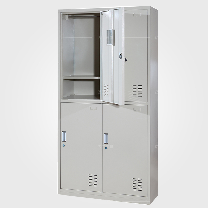 迈亚家具 四门更衣柜铁皮柜员工柜铁衣柜员工储物柜4门更衣柜宿舍柜