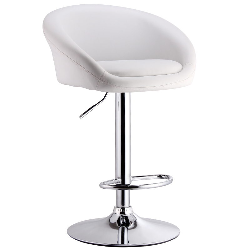 迈亚家具高脚吧凳家用电脑椅时尚吧台椅升降靠背椅子白色高款