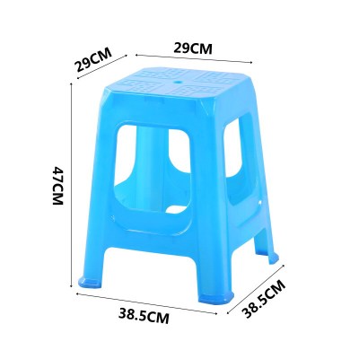 塑料凳子可叠摞加厚餐桌凳高凳家用便携防滑方凳创意时尚浴室凳椅子