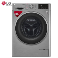 LG FY10SD4 10公斤大容量全自动变频滚筒家用洗衣机 蒸汽除菌 DD直驱 智能手洗 碳晶银