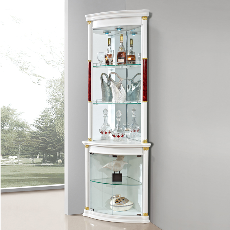 本兰现代简约酒柜角柜钢化玻璃装饰转角柜储物装饰柜