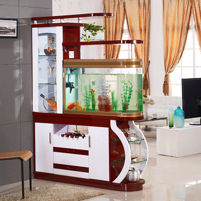 本兰 鱼缸玄关隔断柜鞋柜屏风双面客厅现代简约门厅柜间厅柜酒柜多功能组合