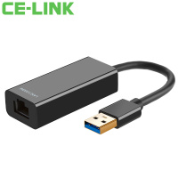 CE-LINK 1581 USB3.0有线千兆网卡 USB转网线接口转换器高速苹果笔记本电脑微软平板外置网卡校园网 黑色