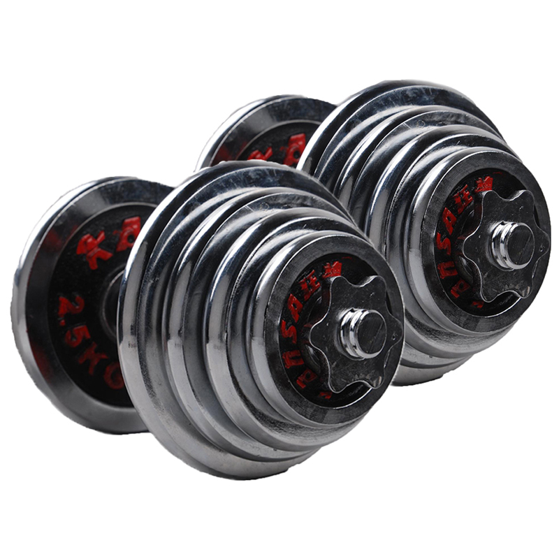 狂神0681哑铃20公斤足重电镀对装哑铃杠铃