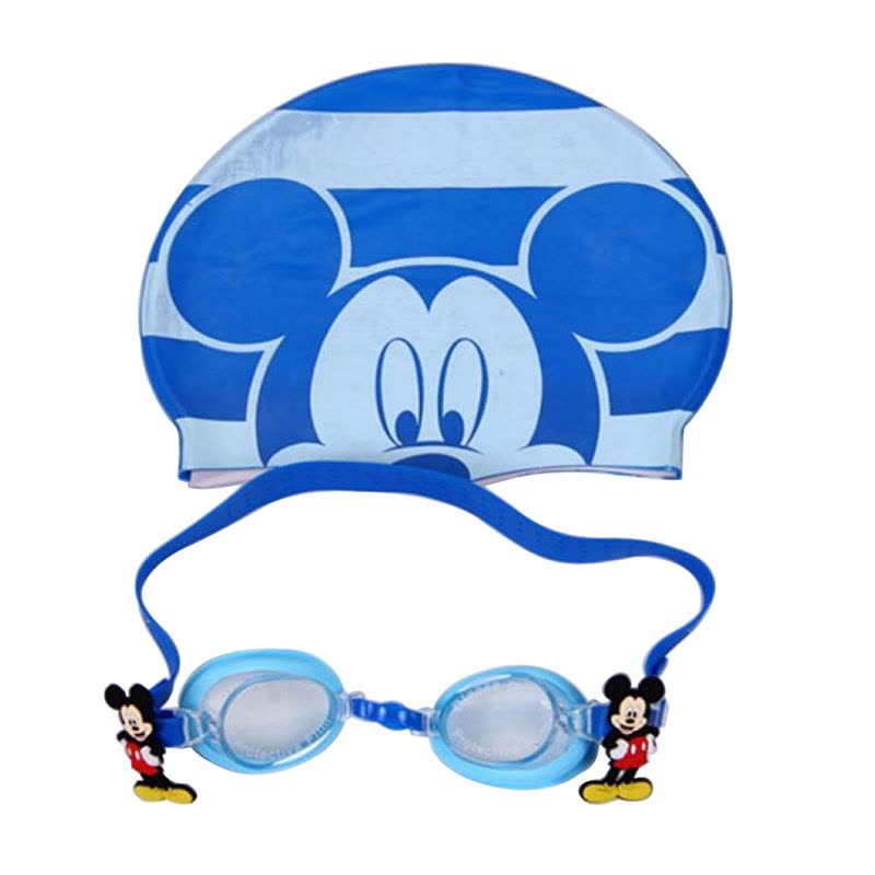 迪士尼(Disney)儿童泳镜泳帽套装米奇公主卡通形象游泳套装74007图片