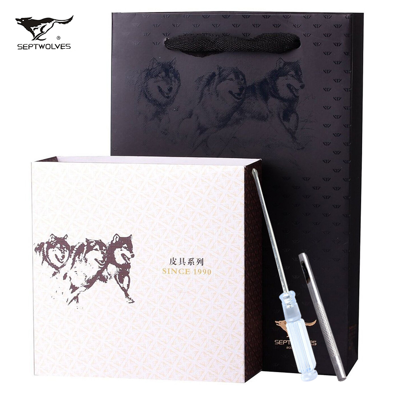 七匹狼(SEPTWOLVES) 男士皮带 真皮商务休闲系列 牛皮针扣腰带