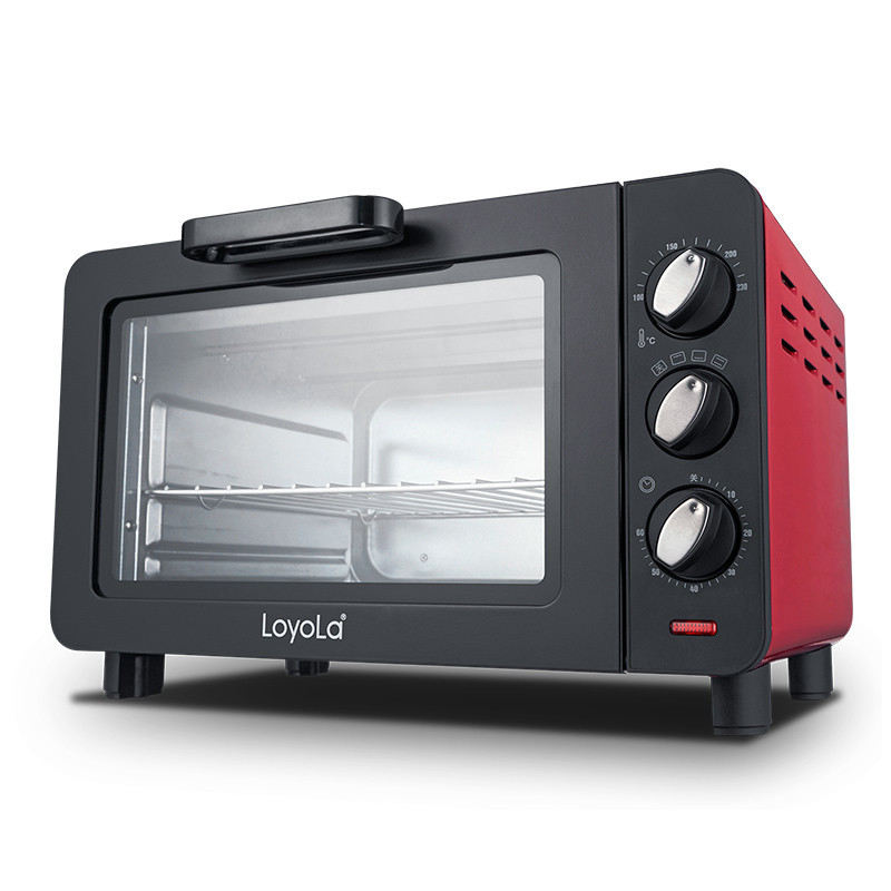 Loyola/忠臣 LO-15L(红)迷你家用多功能15升小电烤箱