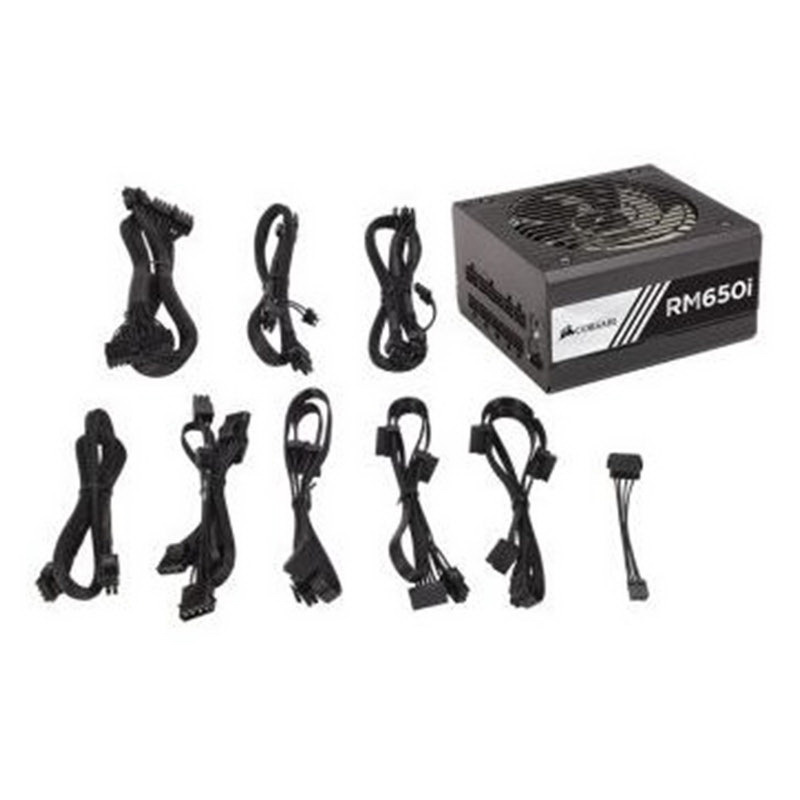 美商海盗船(USCorsair)额定650W RM650i 电源(80PLUS金牌/全模组/静音低负风扇停