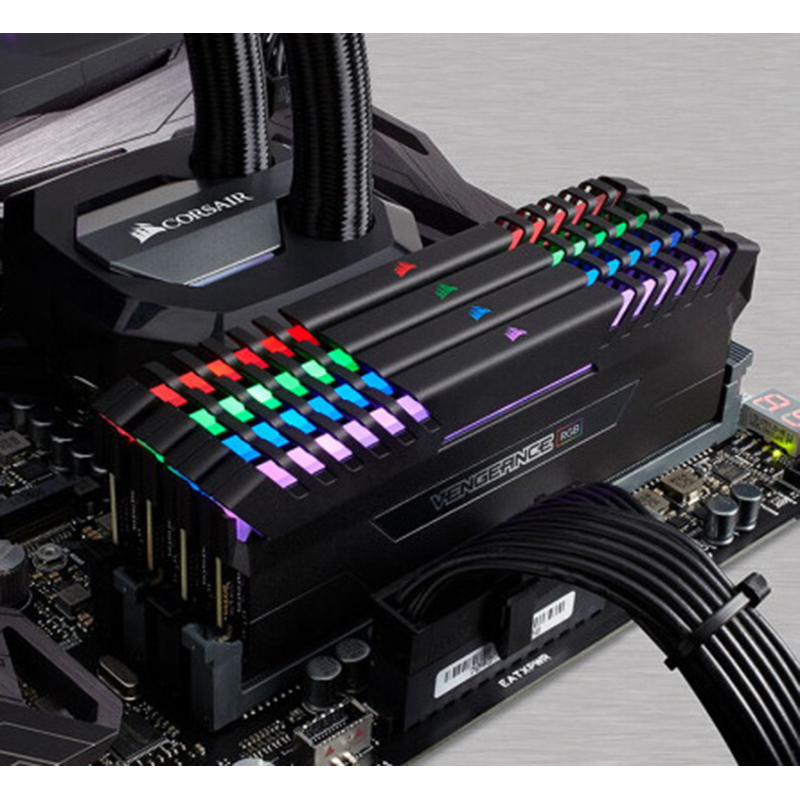 美商海盗船uscorsair复仇者rgb灯条ddr4320032gb16gx2条台式机内存rgb